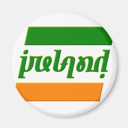 'Irland' Ambigram Magnet (Vorne)