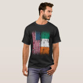 Irland American Flag American Geboren Irish Herita T-Shirt (Vorne ganz)