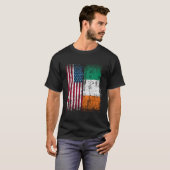 Irland American Flag Gift American Geboren Irish I T-Shirt (Vorne ganz)