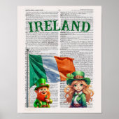 IRLAND — Art der Wörterbuchseite Poster (Vorne)