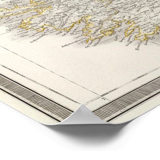 Irland Atlas-Karte Poster (Ecke)