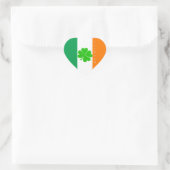 Irland-Aufkleber, Kleeblatt, Herz, irische Flagge Herz-Aufkleber (Tasche)