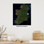 Irland aus Landsat 7 Poster (Küche)