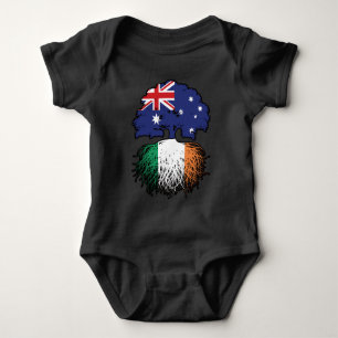 Irland - Australisches Tree Roots-Flag Baby Strampler