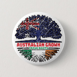 Irland - Australisches Tree Roots-Flag Button
