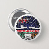 Irland - Australisches Tree Roots-Flag Button (Vorne & Hinten)
