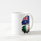 Irland - Australisches Tree Roots-Flag Kaffeetasse (VorderseiteRechts)