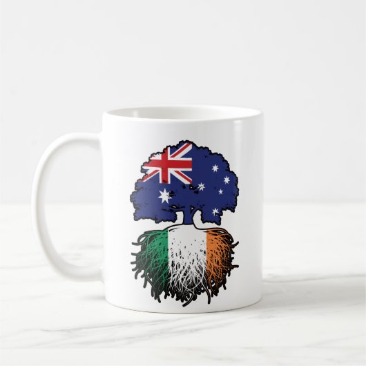 Irland - Australisches Tree Roots-Flag Kaffeetasse (Links)