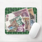 Irland-Banknoten Mousepad (Mit Mouse)