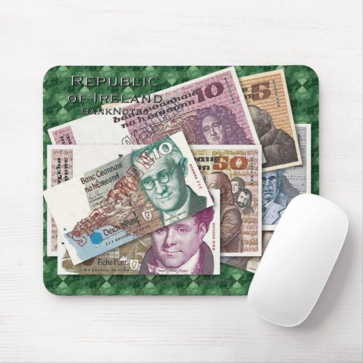Irland-Banknoten Mousepad (Mit Mouse)