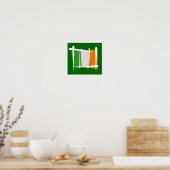 Irland - Brandflagge Poster (Küche)