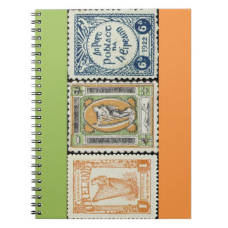 Irland-Briefmarken-gewundenes Notizbuch Notizblock