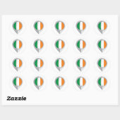 Irland Button Location Flag Runder Aufkleber (Blatt)