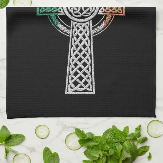 Irland Celtic Cross Handtuch (Gefaltet)