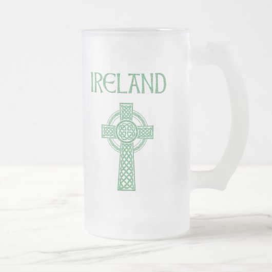 Irland Celtic Cross Mattierte Tasse (Rechts)