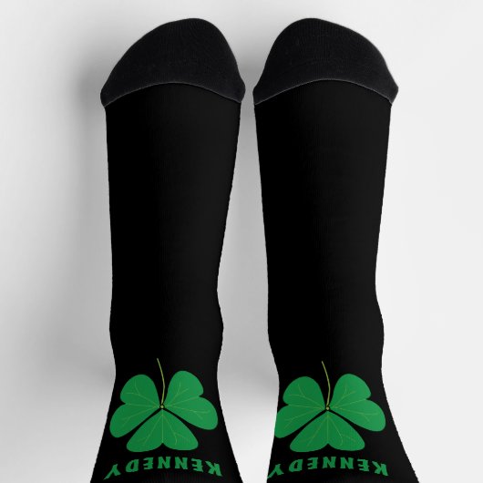 Irland Celtic Irish Name Kleeblatt Green Cloue Socken (Oben)