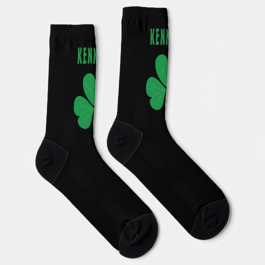 Irland Celtic Irish Name Kleeblatt Green Cloue Socken (Rechts)