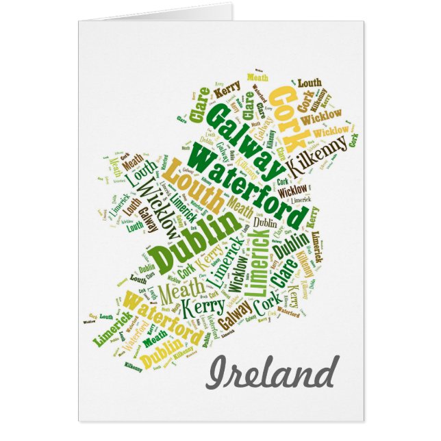 Irland Cities Word Art (Vorne)