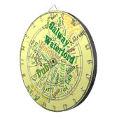 Irland Cities Word Art Dartscheibe (Vorderseite rechts)