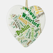 Irland Cities Word Art Keramik Ornament (Rechts)