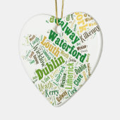 Irland Cities Word Art Keramik Ornament (Links)