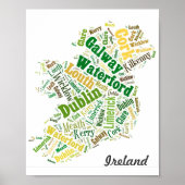 Irland Cities Word Art Poster (Vorne)