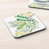 Irland Cities Word Art Untersetzer (Linke Seite)