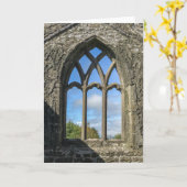 Irland | Claregalway Franciscan Friary Window Karte (Gelbe Blume)