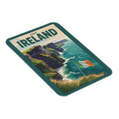 Irland Cliffs of Moher Illustration Reise Kunst Magnet (Rechte Seite)