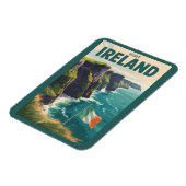 Irland Cliffs of Moher Illustration Reise Kunst Magnet (Linke Seite)