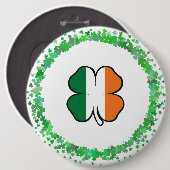 Irland Clover Saint Patrick's Day Button (Vorne & Hinten)