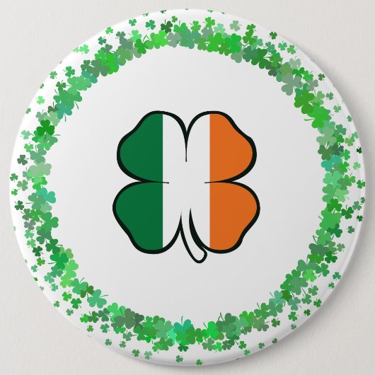Irland Clover Saint Patrick's Day Button (Vorderseite)
