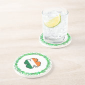 Irland Clover Saint Patrick's Day Getränkeuntersetzer (Seite)