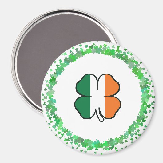 Irland Clover Saint Patrick's Day Magnet (Vorderseite/Rückseite)