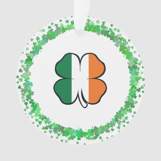 Irland Clover Saint Patrick's Day Ornament (Vorderseite)