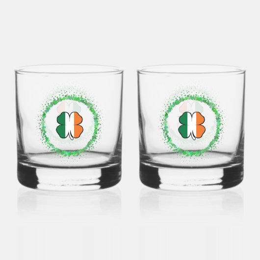 Irland Clover Saint Patrick's Day Whiskyglas (Vorderseite)