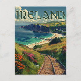 Irland Coastline Vintage Travel Postkarte
