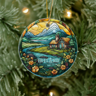 Irland Country House Souvenir Keramik Ornament
