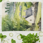 Irland Country Village Irish Name Custom Geschirrtuch (Gefaltet)