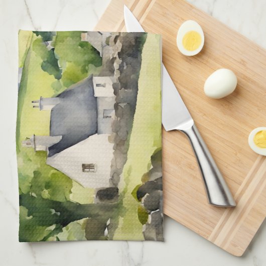 Irland Country Village Irish Name Custom Geschirrtuch (Viertel Falte)