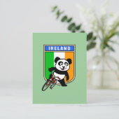 Irland Cycling Panda Postkarte (Stehend Vorderseite)