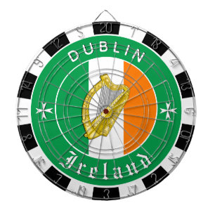Irland Dartboard, Harfe, Irische Flagge Darts / Sp Dartscheibe