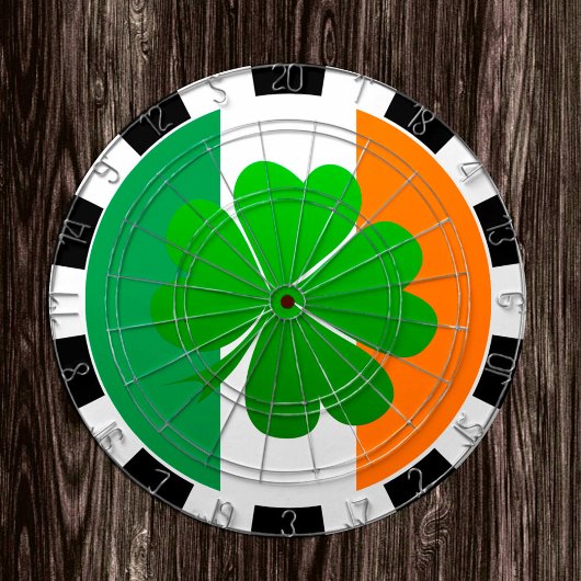 Irland Dartboard, Kleeblatt und Irish Flag Dartscheibe