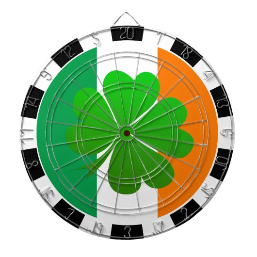 Irland Dartboard, Kleeblatt und Irish Flag Dartscheibe (vorne)