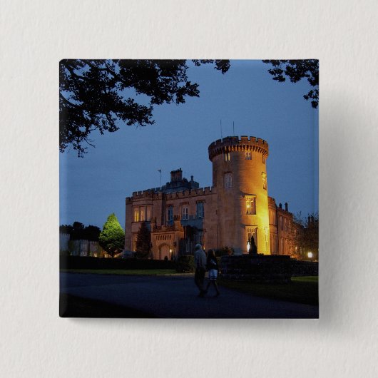Irland, das Dromoland Castle bei Dämmerung, Button (Vorderseite)