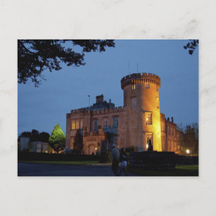 Irland, das Schloss von Dromoland bei Dämmerung, Postkarte