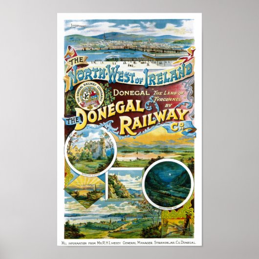 Irland Donegal Eisenbahn restauriert Vintage Poste Poster (Vorne)