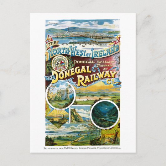 Irland Donegal Eisenbahn restauriert Vintage Poste Postkarte (Vorderseite)