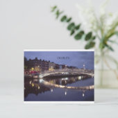 Irland Dublin Bridge night (St.K. Postkarte (Stehend Vorderseite)