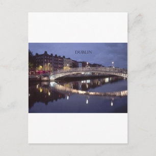 Irland Dublin Bridge night (St.K. Postkarte